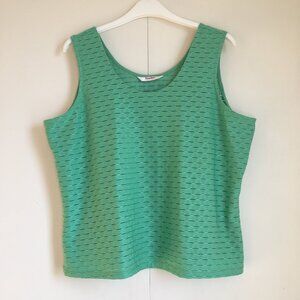 Vintage Sea Green Two Layer Scale Texture Tank Top